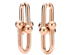 Elegantes Y Versátiles Pendientes De Herradura, Accesorio De Cobre Con Baño De Oro Para Un Estilo A La Moda.