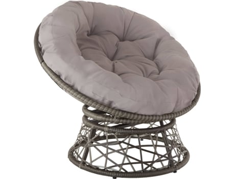 Sillón de Jardín TECTAKE Gargano (Gris - Acero - 92x80x80.5 cm)
