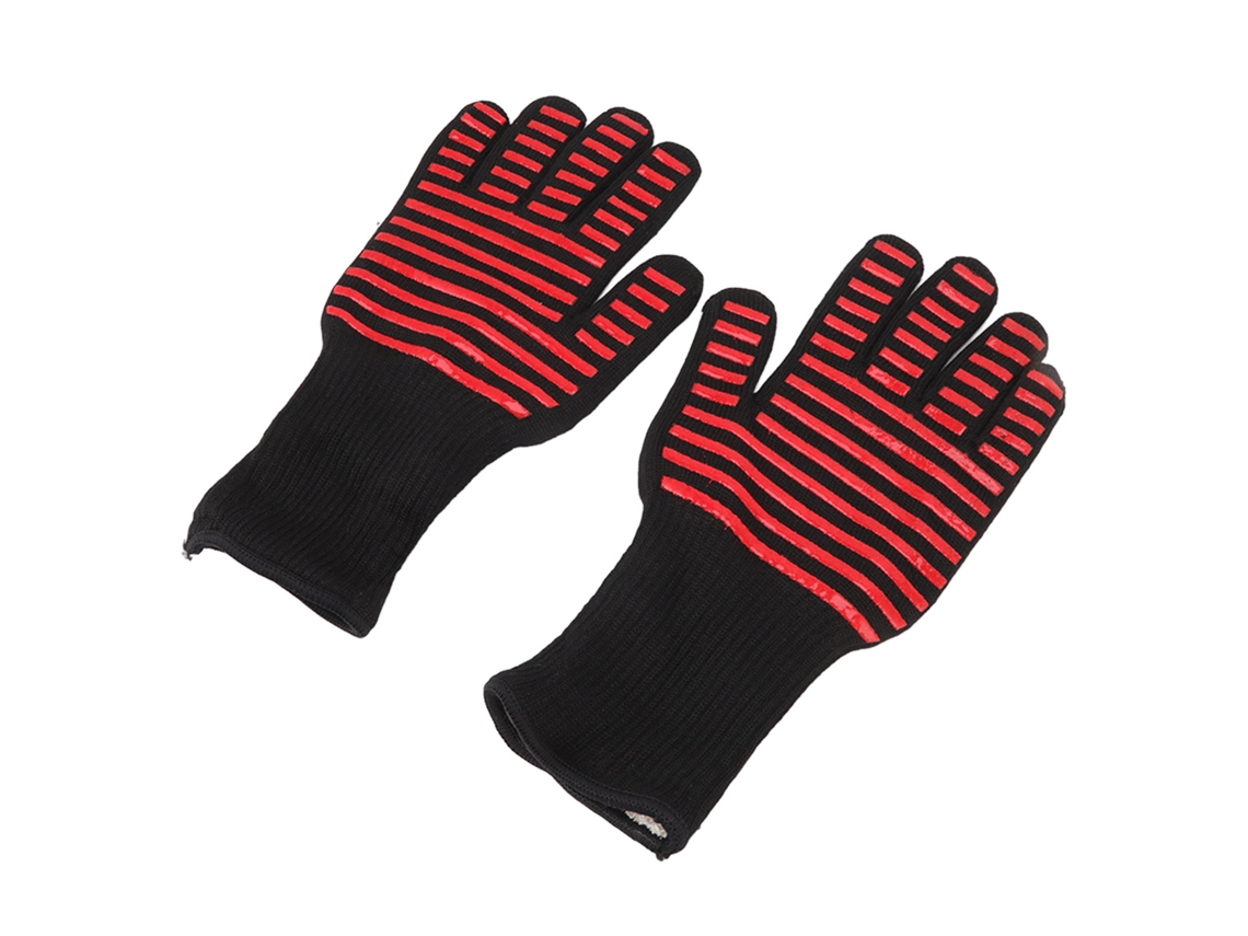 Guantes ignífugos para barbacoa, resistentes a altas temperaturas (paquete de 2)