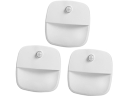 Juego De 3 Luces Nocturnas Led Inteligentes Con Sensor De Movimiento De Gran Angular Y Luz Blanca Cálida.