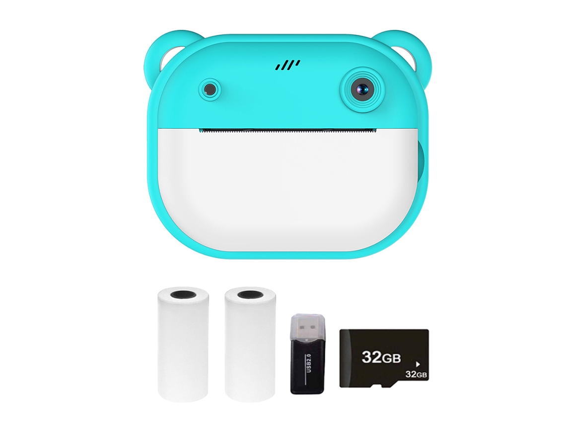 Cámara Infantil 1080p Con Impresión Térmica, Pantalla De 2,4 Pulgadas, Tarjeta De 32 Gb, Regalo.