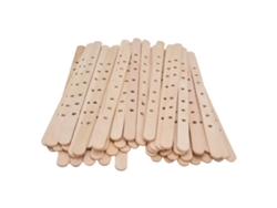 Baok - 50 piezas de moldes de madera reutilizables para velas, 180 x 10 mm, 7 agujeros, herramienta de centrado.
