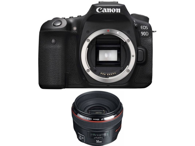 Kit Cámara Reflex CANON EOS 90D + EF 50mm f/1.2L USM (APS-C)