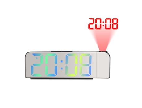 Reloj despertador de proyección Simple, pantalla LED de fuente grande, reloj electrónico, despertador digital