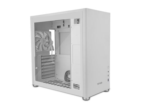 YEYIAN Hussar Plus Atx Cristal Templado Usb 3.2 Blanco