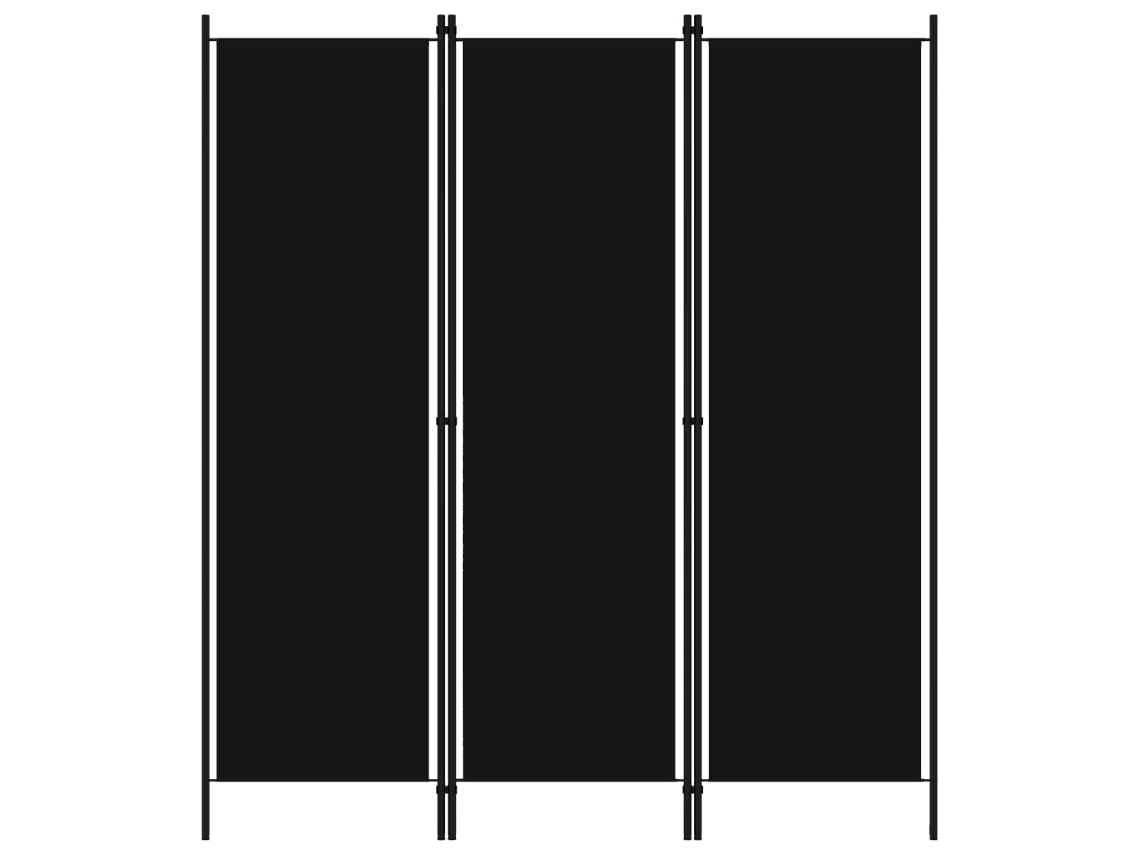 Separador LOVELY HOME con 3 Paneles Negro (150 x 180 cm)