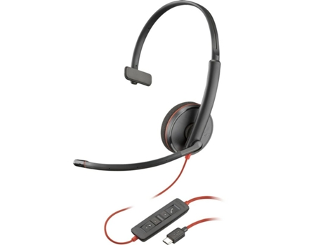 Auriculares con Micrófono POLY 8X214A6 (Negro - USB - USB-C)