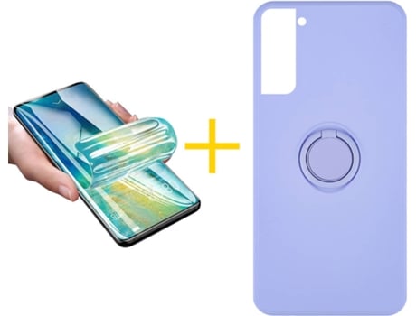 Carcasa + Protector de Pantalla para Samsung Galaxy S22 Plus 5G SKYHE Morado Lila