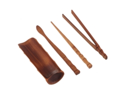 4 Piezas Juego De Té De Bambú Natural Herramientas Clásicas Chinas Accesorios Para Ceremonia De Té