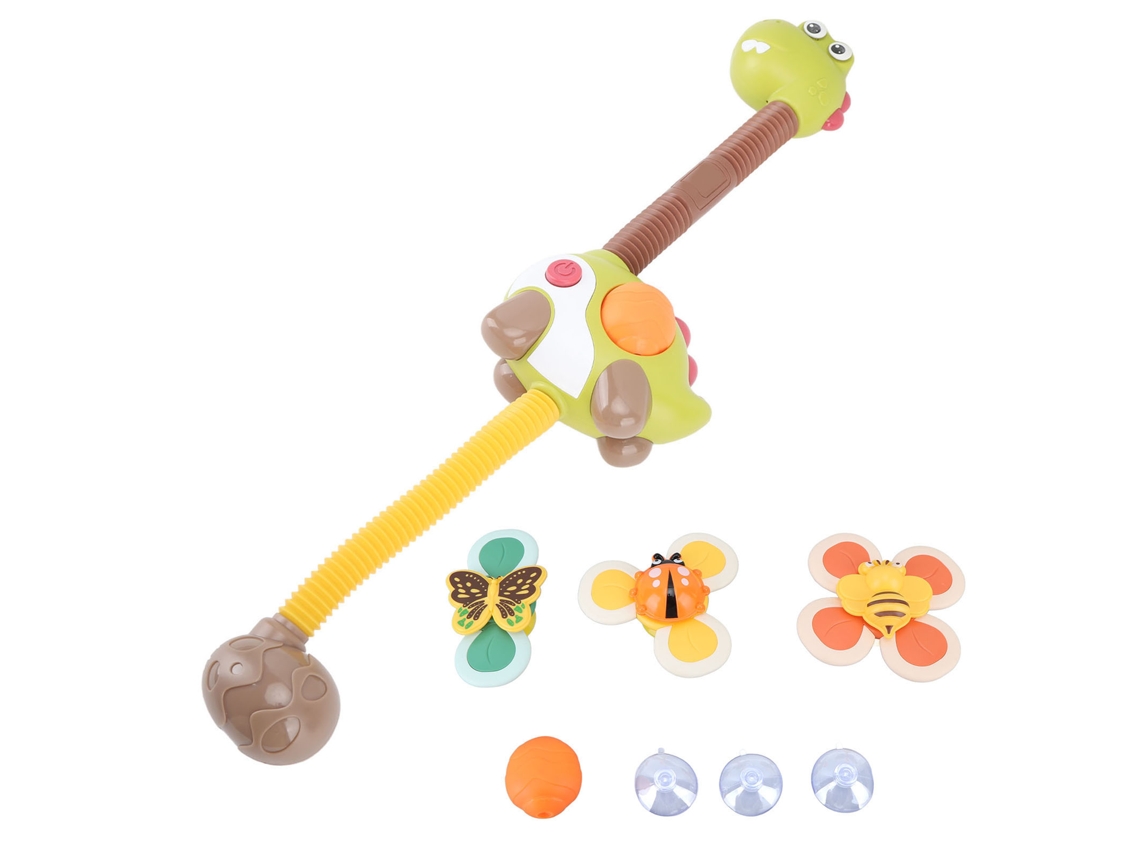 Mali chuveiro Banho Bebê Dinossauro Cute com Ventosa Brinquedo Sprinkler Ajustável 360°