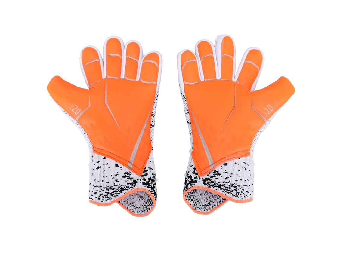 2026rebe-guantes De Portero De Fútbol 2pcs Nylon Fibra De Poliuretano Latex Respirable Agarre Fuerte Para Entrenamiento Competencia Blanco Talla 7