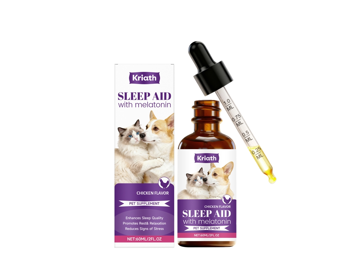 Gotas de melatonina para perros y gatos.