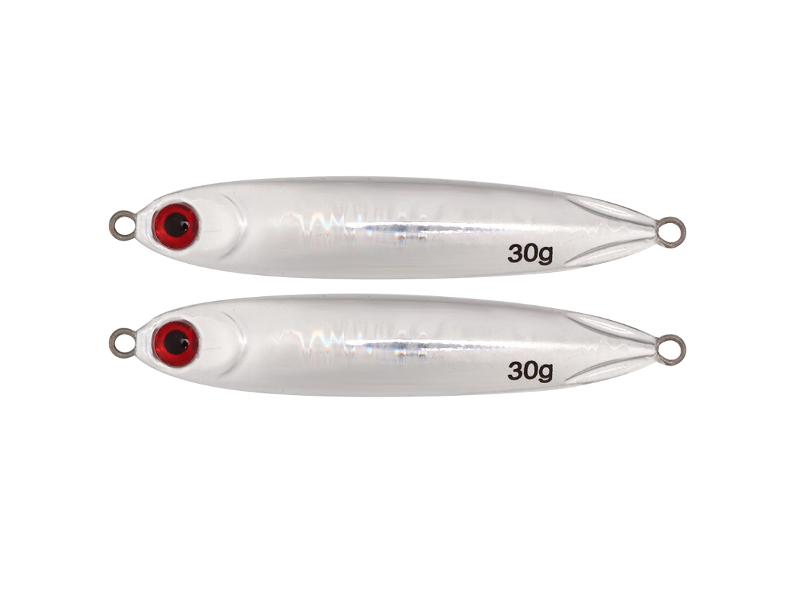 Anub 2 señuelos de pesca con forma de pez simulado, con postura de natación realista, color plata, 67 mm, 67 g para pesca.
