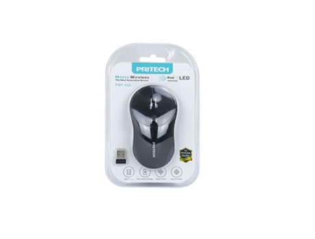 Ratón Inalámbrico para Ordenador Inalámbrico con Luz Led PRITECH Pbp-466 Negro