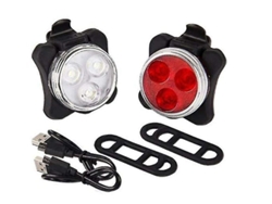 Juego de luces para bicicleta Yizhood de 4 modos IPX8, color negro