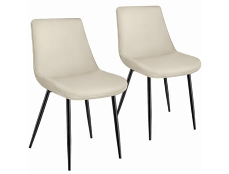 2 sillas de comedor Monroe aterciopeladas TECTAKE 59 x 48 x 82.5 cm