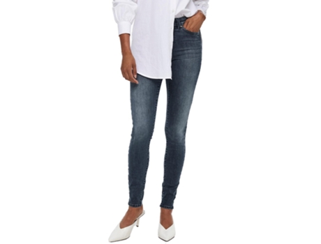 Calça ONLY Jeans Cintura Média Wauw Life Skinny Denim Bj777 Cinzento M / 32 Mulher
