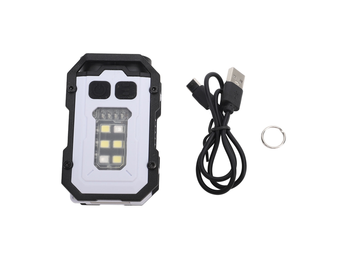 Rebe-linterna Llavero Led Recargable Usb 8 Modos Abs Mini Bolso Luz De Trabajo Camping Senderismo Pesca