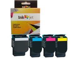 Pack 4 Cartuchos de Tinta Compatibles Lexmark 71B20K0 71B20C0 71B20M0 71B20Y0 para Cs317 / Cx317 / Cs417 / Cx417