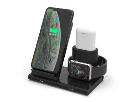 Cargador Inalámbrico Carga Rápida Reloj Teléfono