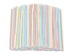 600 Pajitas De Plástico Flexibles Y Coloridas Para El Hogar, Bares Y Fiestas.