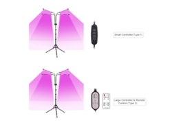 Lámpara de cultivo de 40 W y 80 LED con temporizador y 9 niveles de brillo
