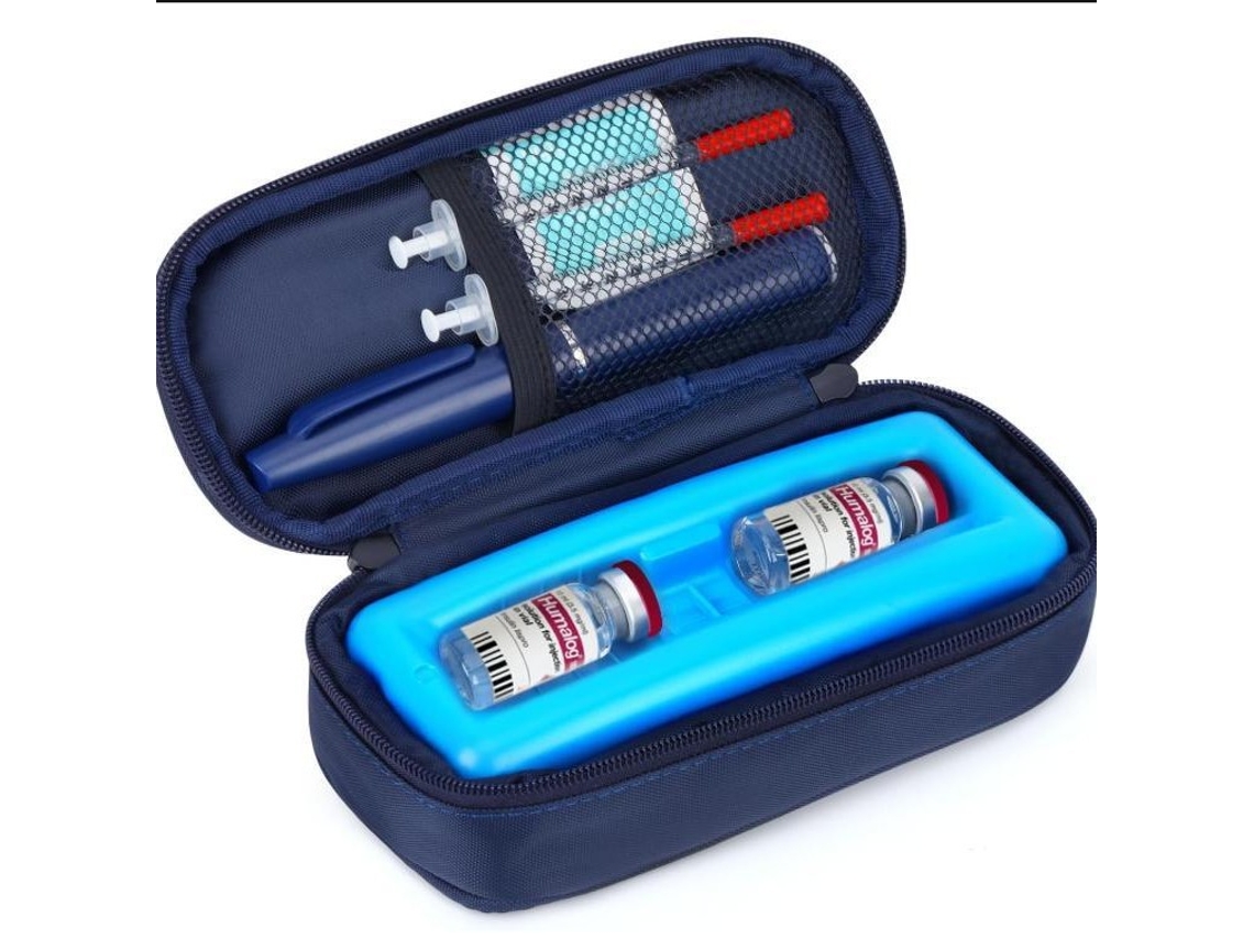 Botellas térmicas para bloque de gel de insulina, aprobadas por la TSA, para viajes y uso diario, azul oscuro, Hexinyigjly
