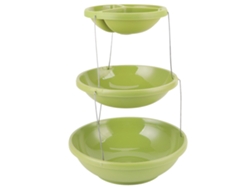 Estandar Giratorio De 3 Niveles Para Mostrar Y Almacenar Pasteles, Frutas Y Postres Herramienta De Cocina Verde