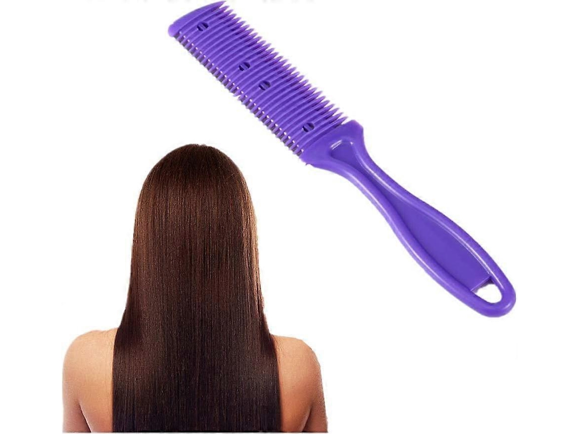 Peine cortapelos de doble hoja de acero inoxidable para cortar y peinar cabello largo o corto.