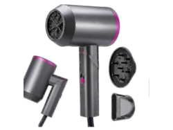 Secador De Cabelo Portátil Dobrável Com Íons Negativos E Termostato, Para Uso Doméstico.