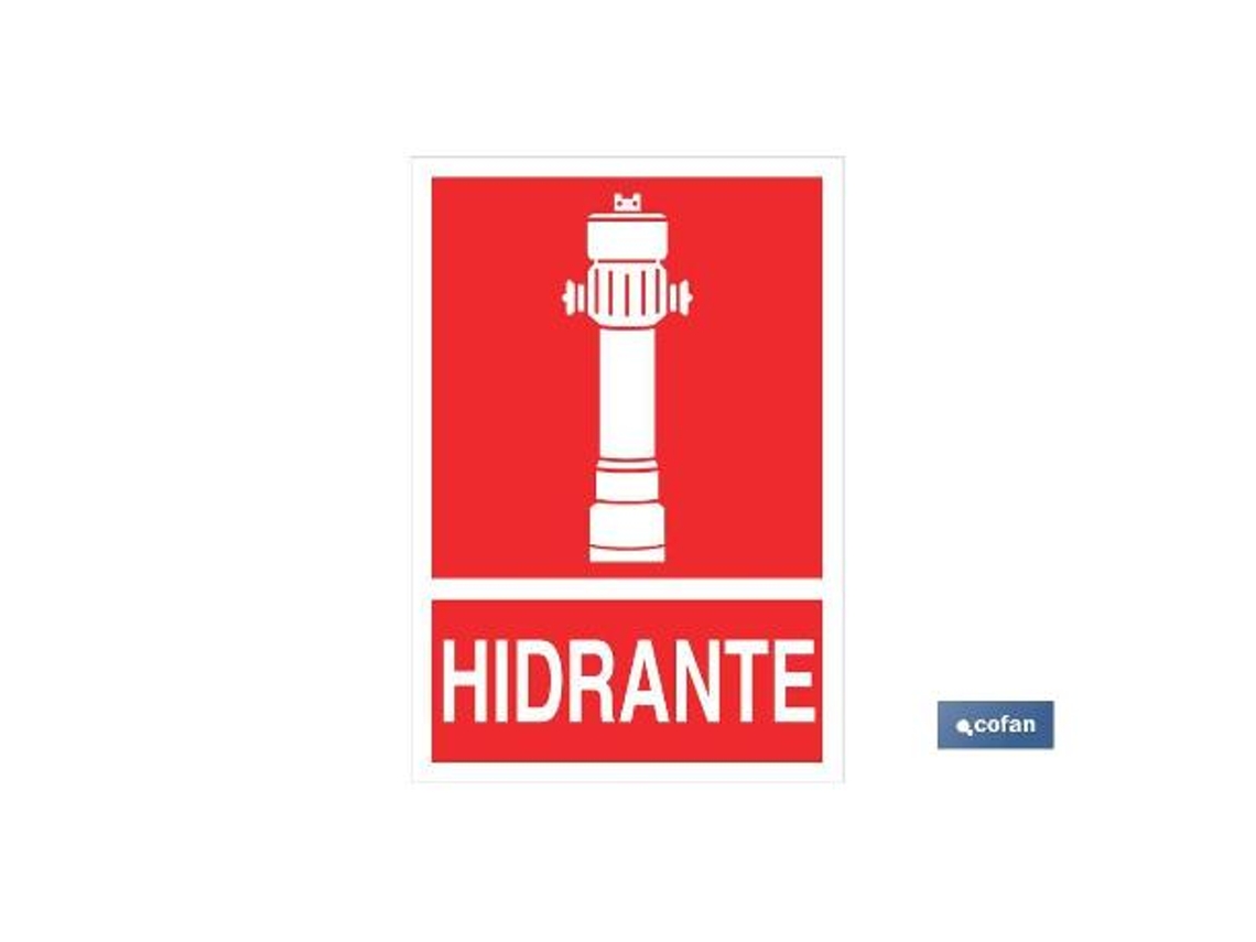 Señal luminiscente 420x297mm. hidrante pictograma + texto