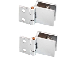 2 Clips Para Puertas De Vidrio, 0 Grados, No Requieren Perforación, Para Vidrios De 5 Mm A 8 Mm De Espesor.