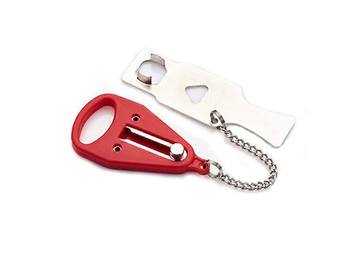 Cerradura Portátil De Seguridad Para Viajes Hotel Apartamento Residencia Hogar Acero Inoxidable Compacta Rojo