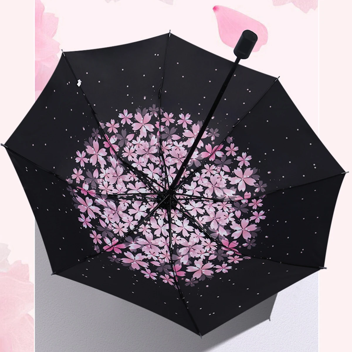 Paraguas De Mujer Con Diseño De Flor De Cerezo (protección Uv)