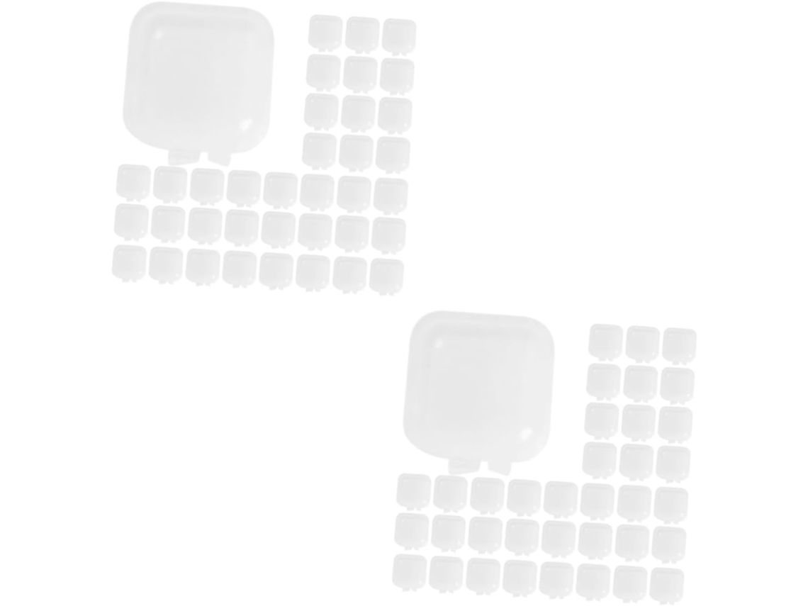 Nuobesty Juego De 2 Cajas Para Guardar Pendientes, Pequeños Contenedores Para Joyas.