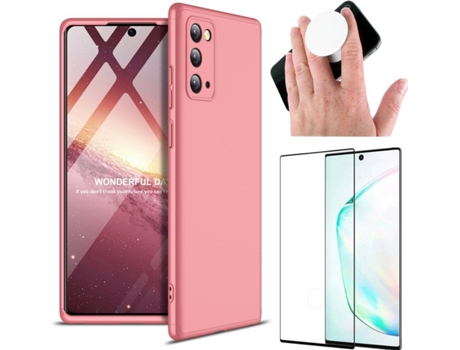 Carcasa, Protector y Popsocket Samsung Note 20 Slim armor 360º Rosa