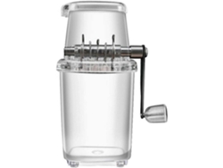 Trituradora de hielo manual con funcionamiento rápido, máquina portátil para granizados para bebidas caseras.