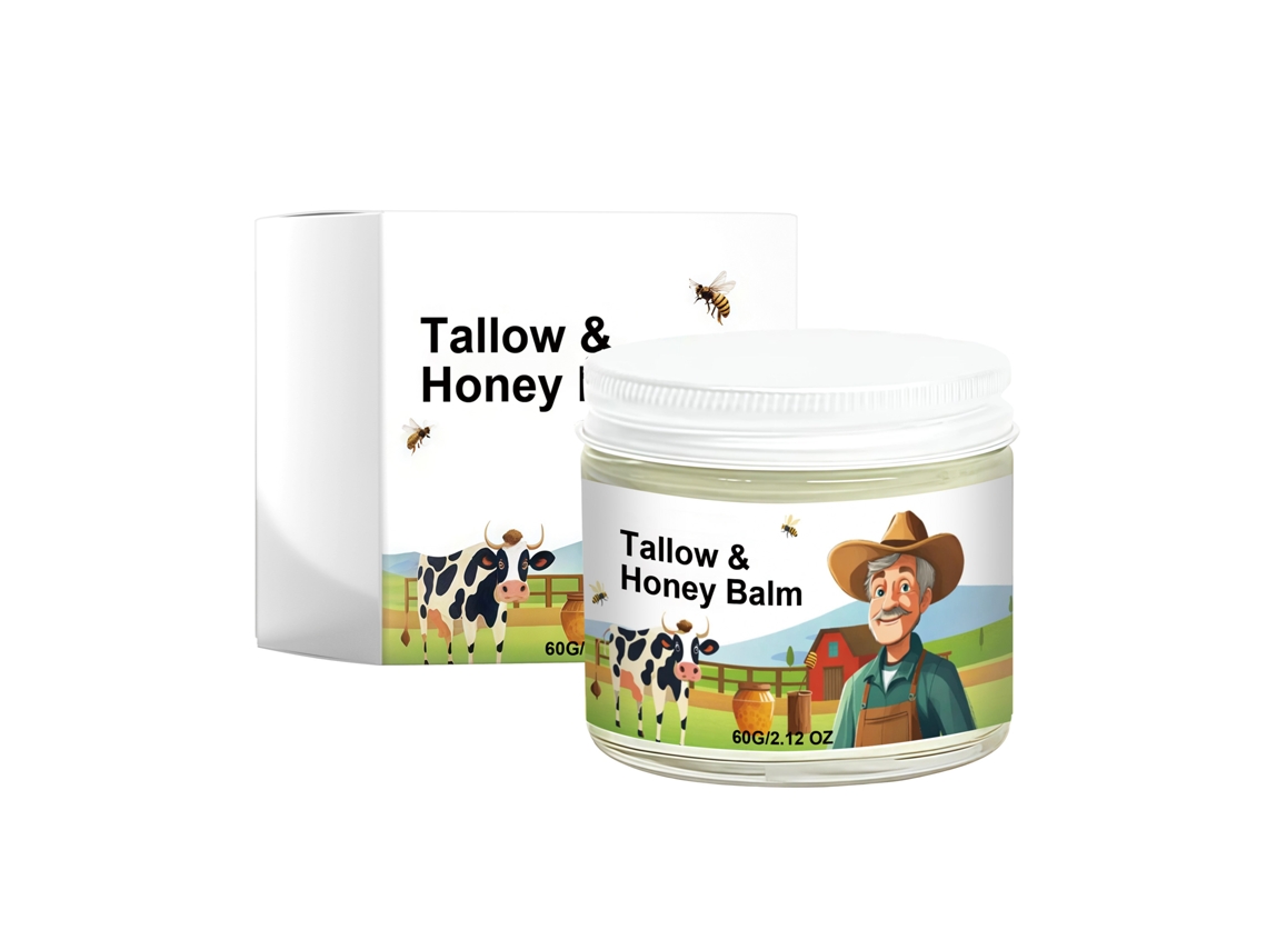 Crema hidratante diaria con grasa de res y miel - Suave y de fácil absorción.