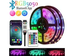 Led 2m, Pstar Usb Banda Led Bluetooth Rgb Retroiluminação Tv, Fita Led Luz Autoadesiva App, Controle Remoto 40''-60'' Hdtv, Pc, Quarto, Festa, Decoraçã