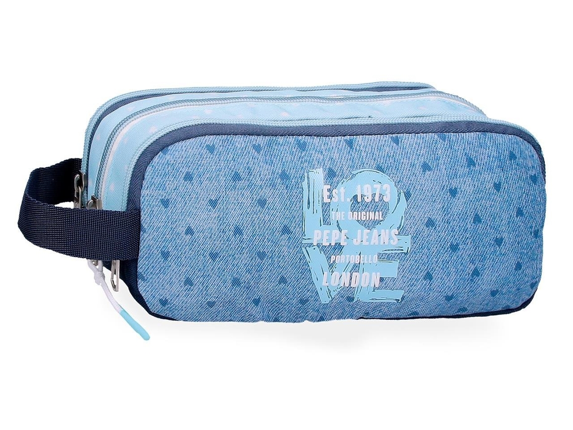 Pepe Jeans Estuche Escolar Noni Denim Poliéster Azul Claro