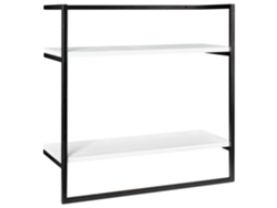 Beliani Betania - Soporte de pared con estantes, hierro negro, 45 x 18 x 45 cm