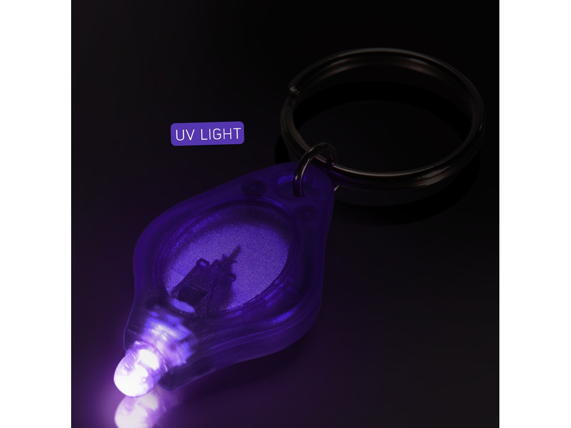 10 Unidades De Linternas Portátiles Led Uv Con Llavero, Luz Violeta, Detector De Monedas Y Pasaportes
