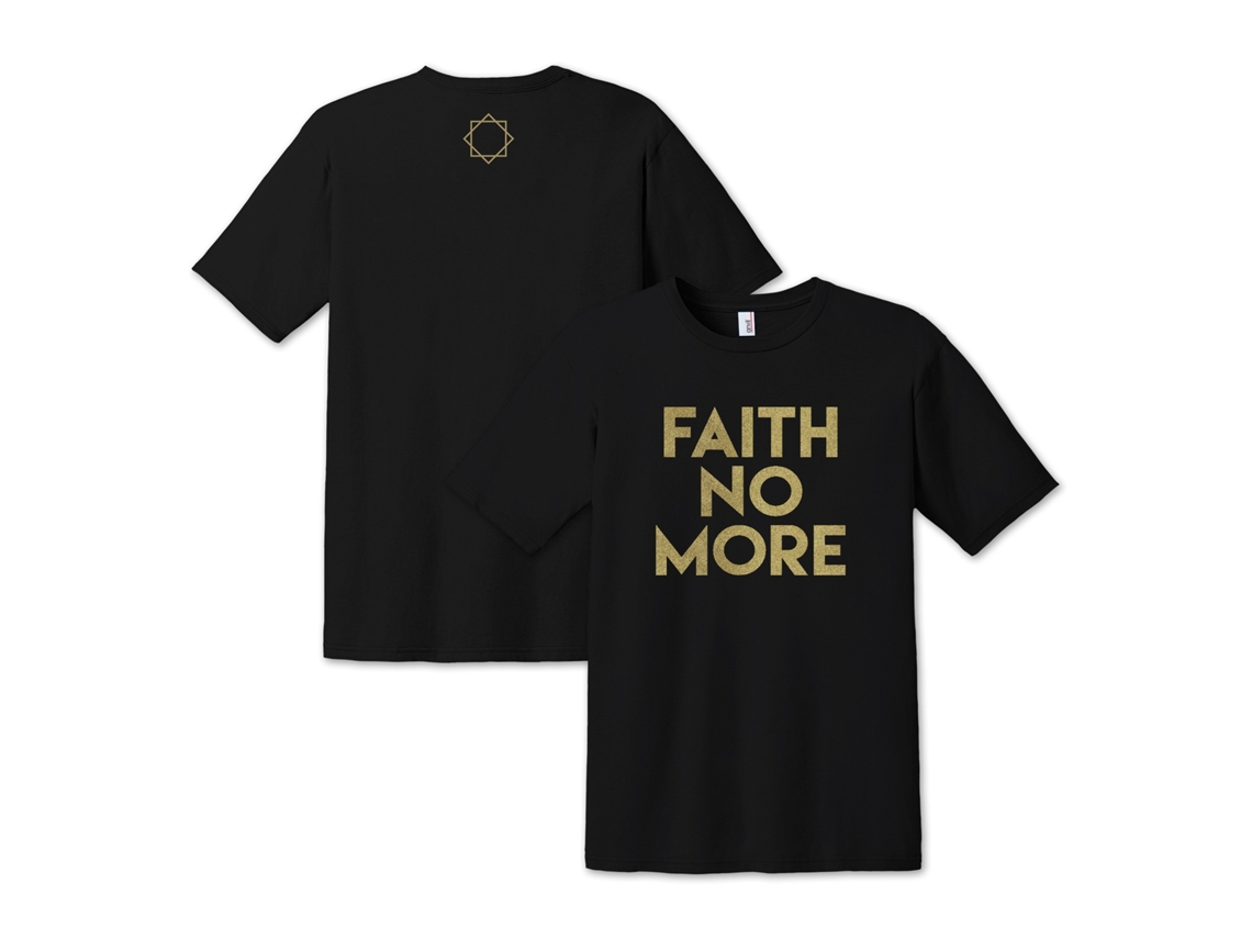 Camiseta Faith No More Gold Text ROCKINSTONE Unisex Adulto Más vendido Talla: L