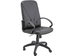 Silla de Escritorio Ejecutiva UNIST Dante Negro (Brazos Fijos - Símil Piel)