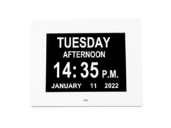 Reloj Digital Lcd De 8 Pulgadas Con 8 Alarmas, Brillo Ajustable Y Calendario (enchufe Europeo).
