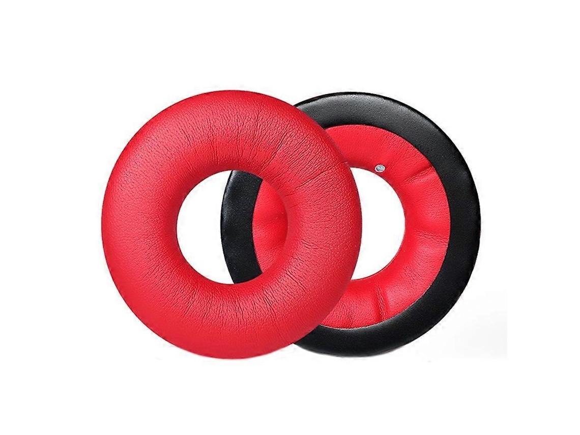 Un par de almohadillas de esponja para auriculares Sennheiser HD25-1II/25/25SP/25SP-II, color: rojo