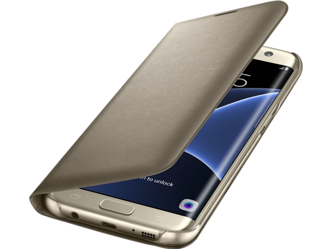 Funda SAMSUNG Galaxy S7 Edge LED View Dorado