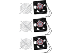 3 Ventiladores De Refrigeración Para Cpu De Pc De Metal De 120 Mm, 220-240 V Ca, 0,14 A, Color Negro