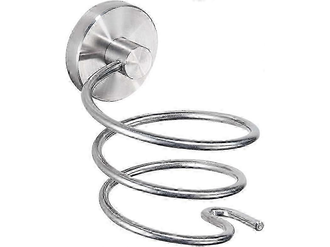 Soporte de pared para secador de pelo, acero inoxidable cromado, cable compatible con GOKOCO