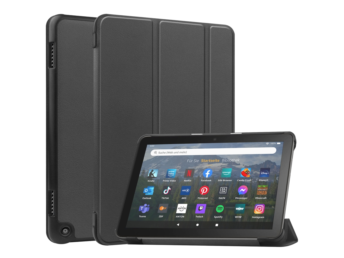 Funda negra para Amazon Fire HD 8/Fire HD 8 Plus 2020